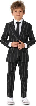 OppoSuits Kids' Suitmeister Oversize Pinstripe Two-Piece Suit with Tie