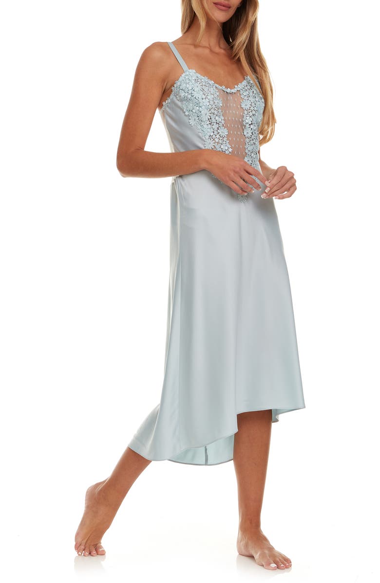 Flora Nikrooz Showstopper Nightgown, Alternate, color, Ice Flow