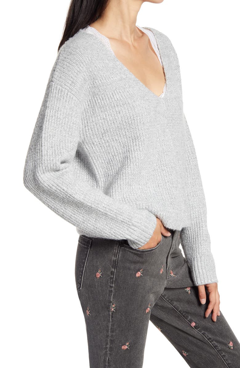 BP. Weekend V-Neck Sweater, Alternate, color, 