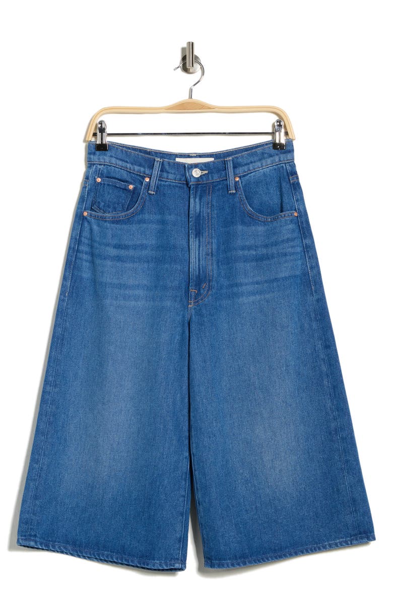 MOTHER The Whole Lot Zip Wide Leg Shorts, Main, color, 