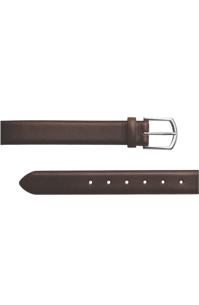 Charles Tyrwhitt Leather Belt, Alternate, color, Dark Chocolate