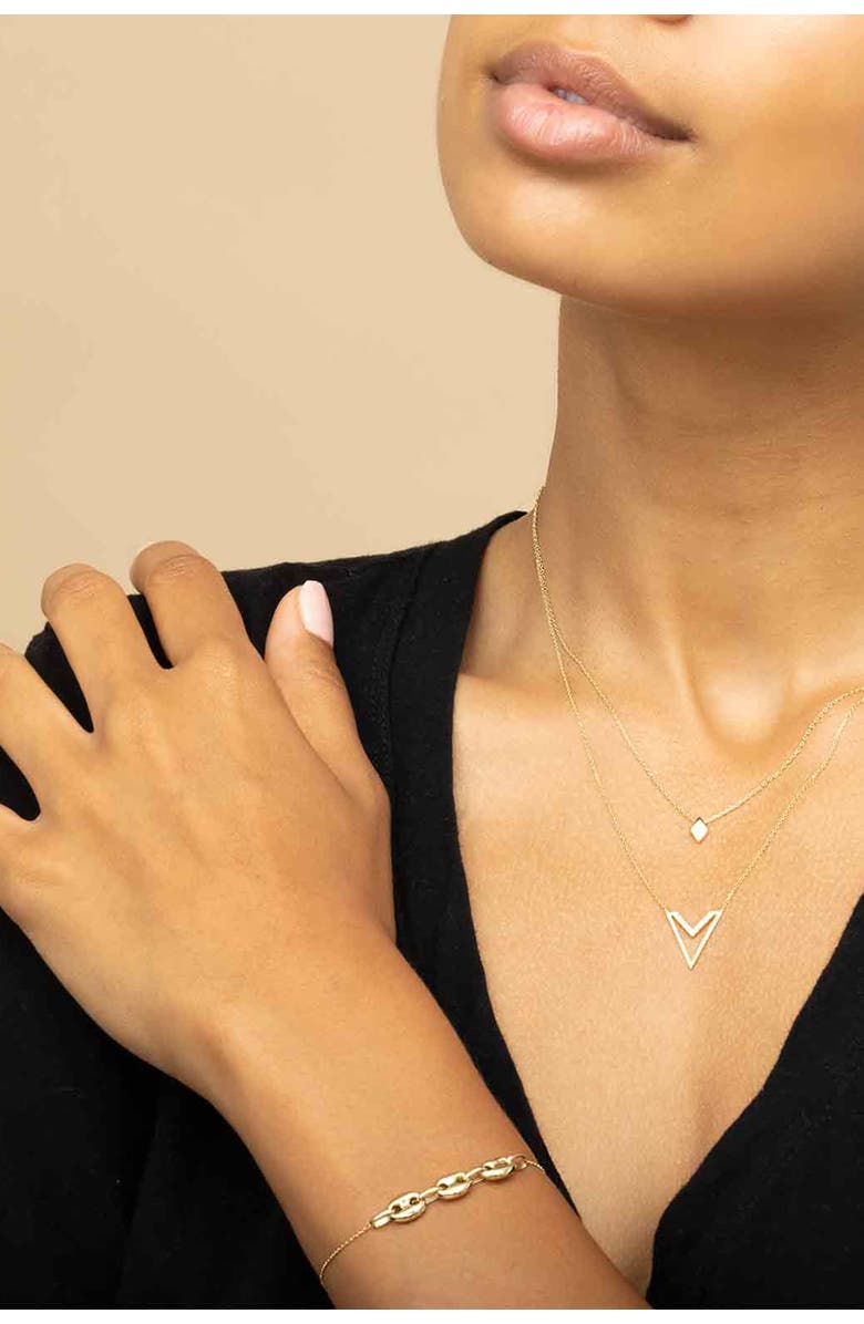 Oradina 14K Yellow Gold Majestic Mariner Center Cut Bracelet, Alternate, color, Yellow Gold