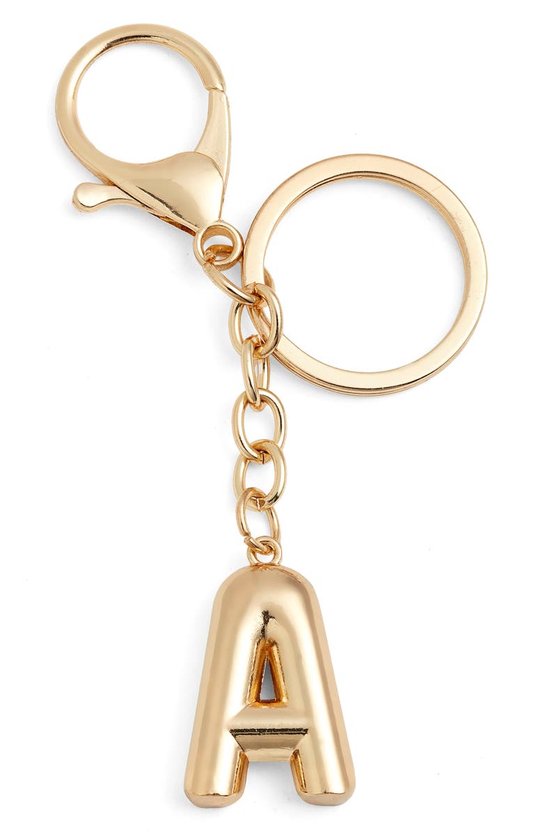 Nordstrom Detachable Initial Charm Jewelry Box, Alternate, color, A- Black- Gold