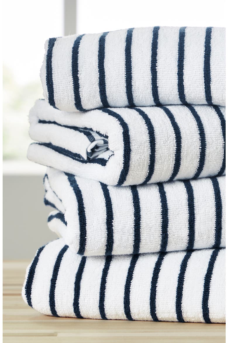 4-Pack Cabana Beach Towels, Alternate, color, STRIPES NAVY