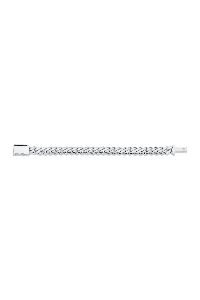 10mm Silver Cuban Chain Bracelet, Alternate, color, Silver