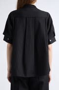 Sacai Hybrid Wool Cardigan Top (Nordstrom Exclusive)