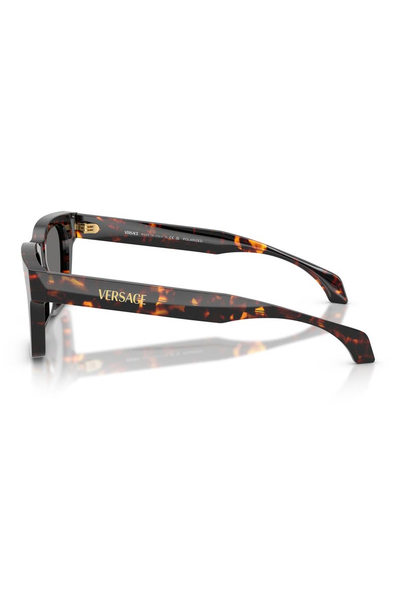52mm Polarized Square Sunglasses, Alternate, color, HAVANA / DARK GREY POLAR