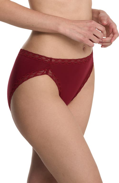 Natori Bliss Cotton French Cut Briefs In Red