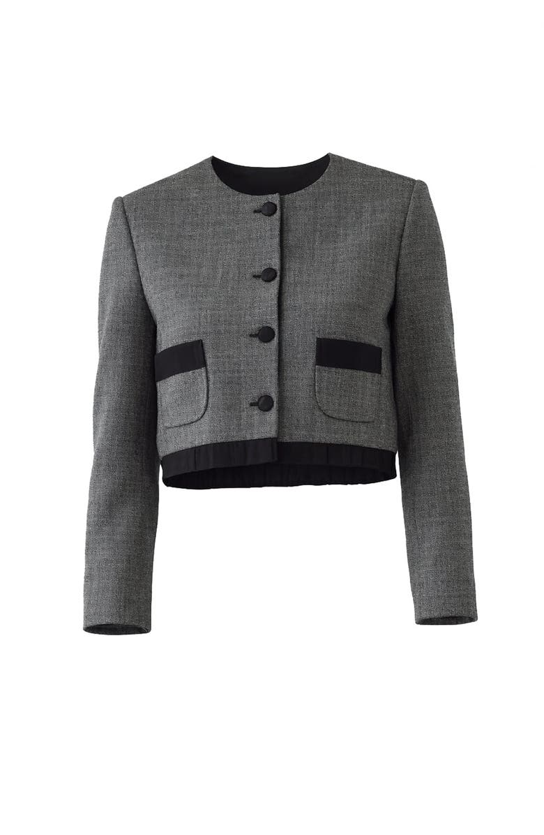 Exquise Amias Cropped Jacket, Alternate, color, Anthracite
