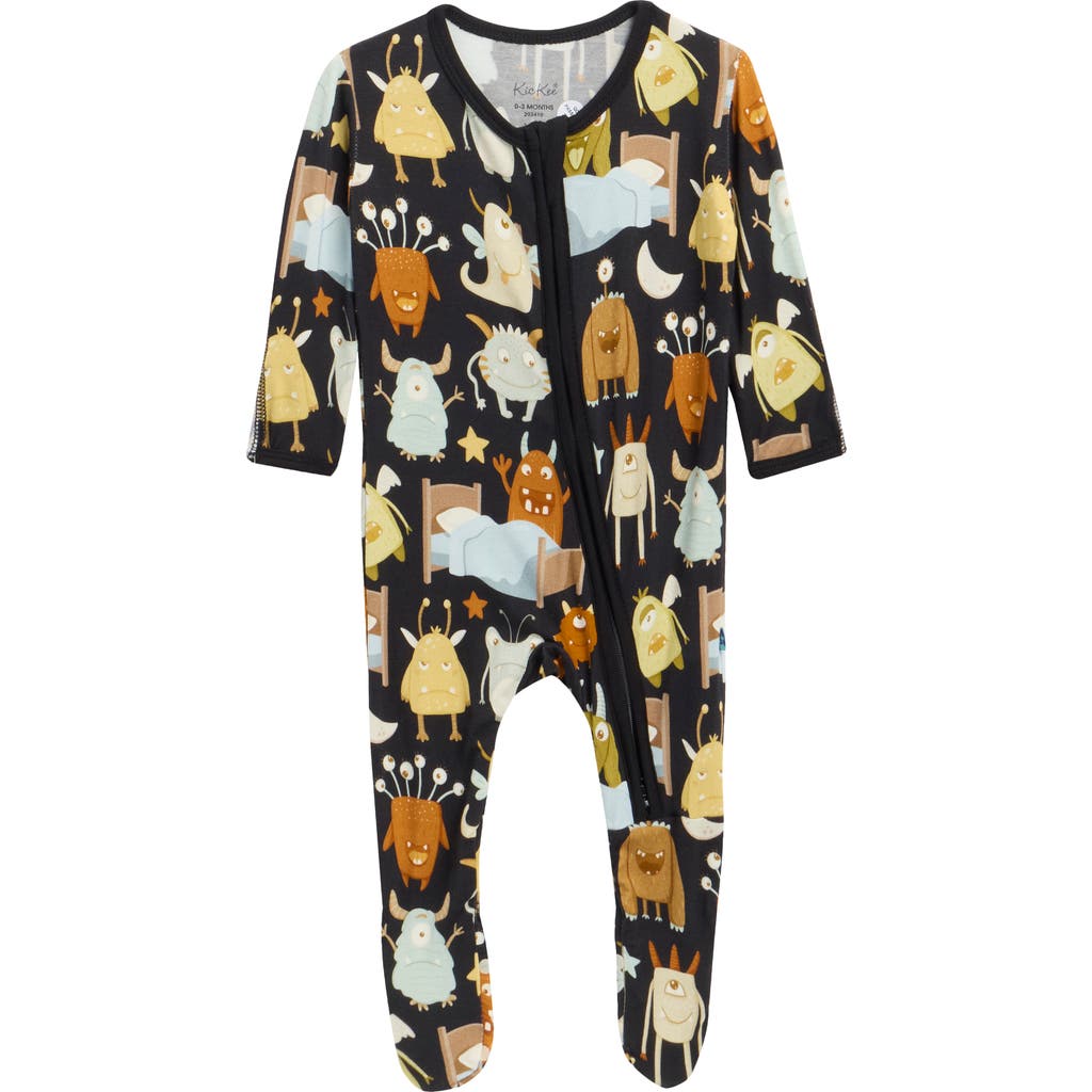 Kickee Pants Babies' Print Zip Footie In Multi