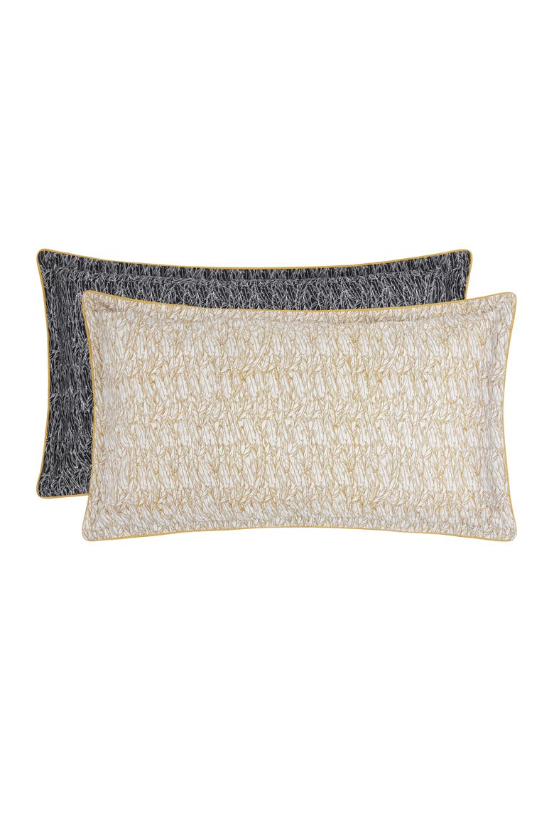Feathers Tailored Pillowcase Set, Main, color, Black & White