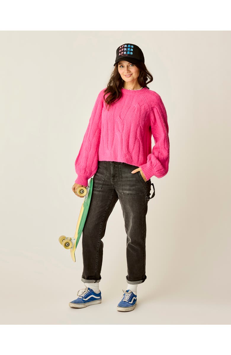 Carve Designs Eloise Wool Sweater, Alternate, color, Hot Pink