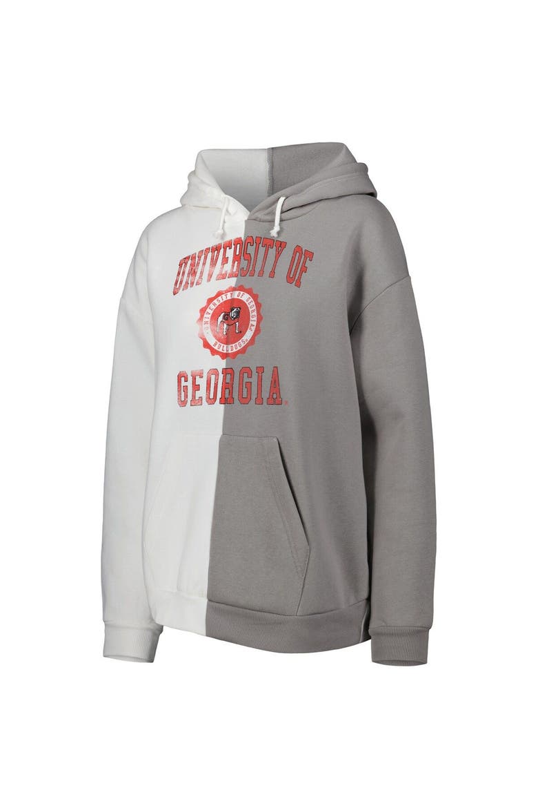 Women's Gameday Couture Gray/White Georgia Bulldogs Split Pullover Hoodie, Alternate, color, White