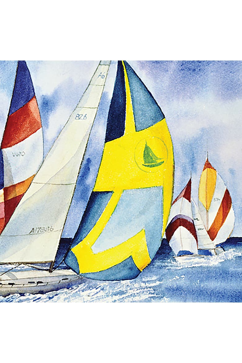 Sailboats by Kathleen Parr McKenna, 24 x 30 1000 Piece Puzzle, Alternate, color, Multicolored