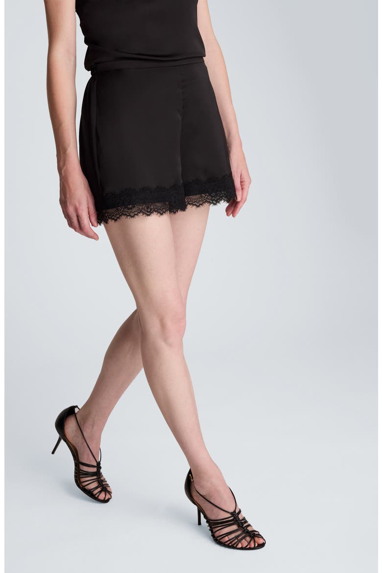 Tonal Lace Shorts, Alternate, color, BLACK