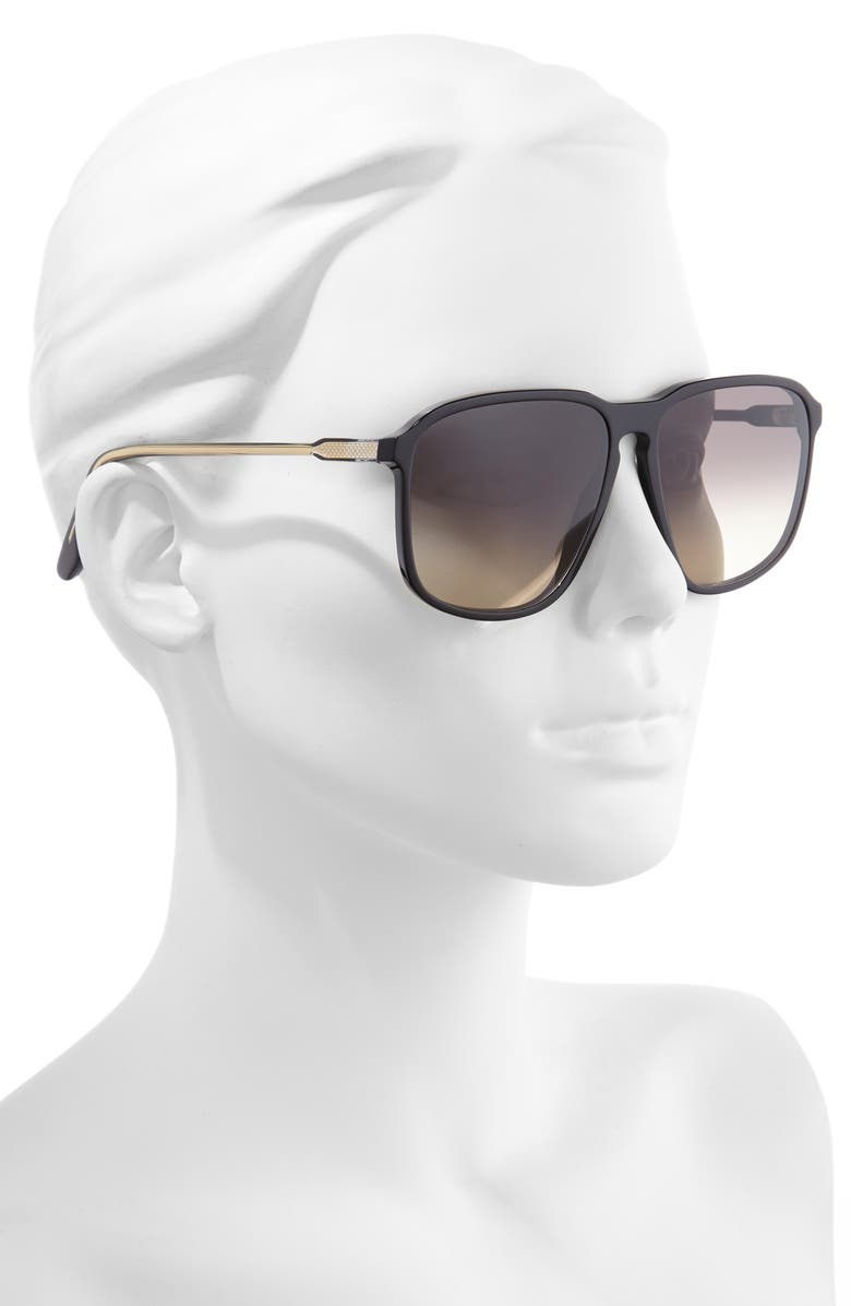 Victoria Beckham Guilloche 60mm Gradient Sunglasses, Alternate, color, 