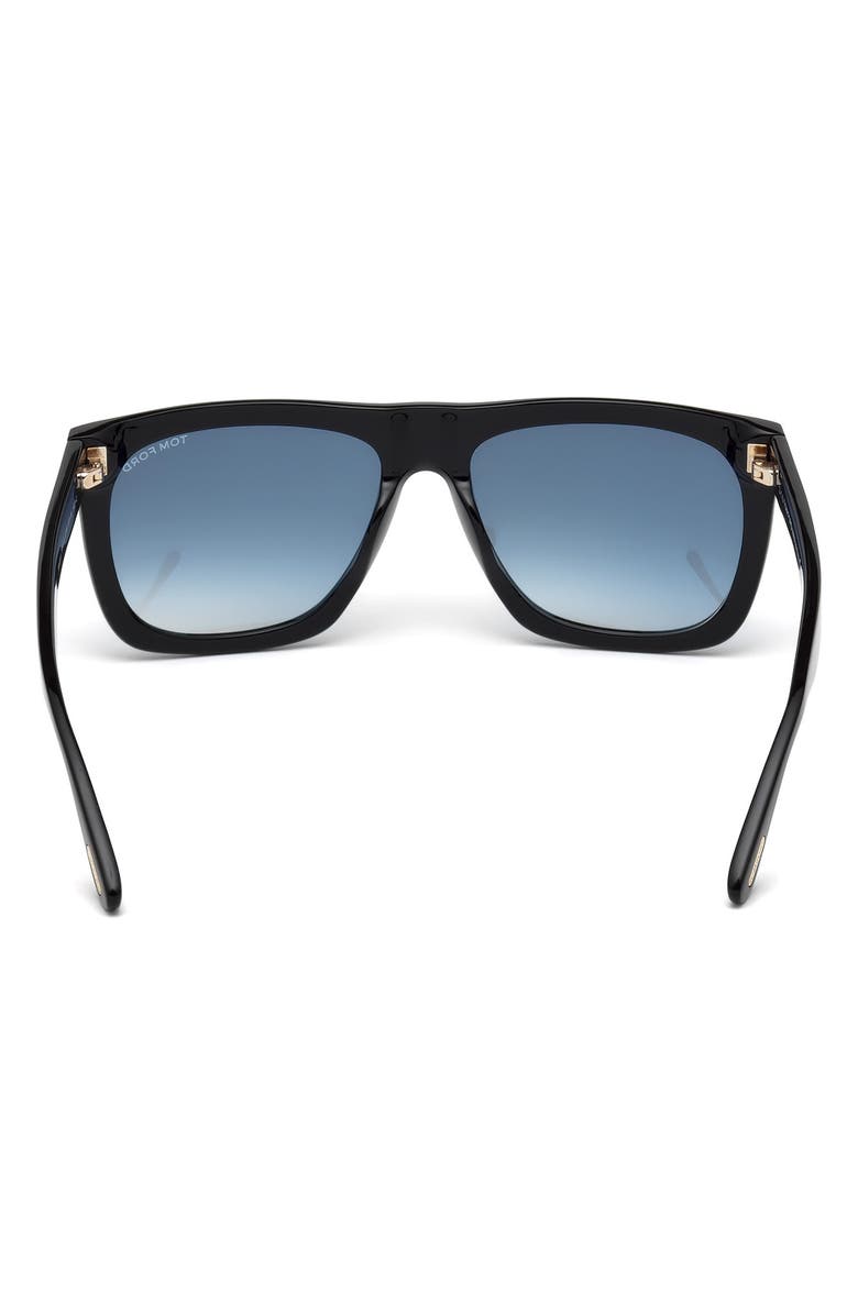 TOM FORD Morgan 57mm Gradient Rectangle Sunglasses, Alternate, color,