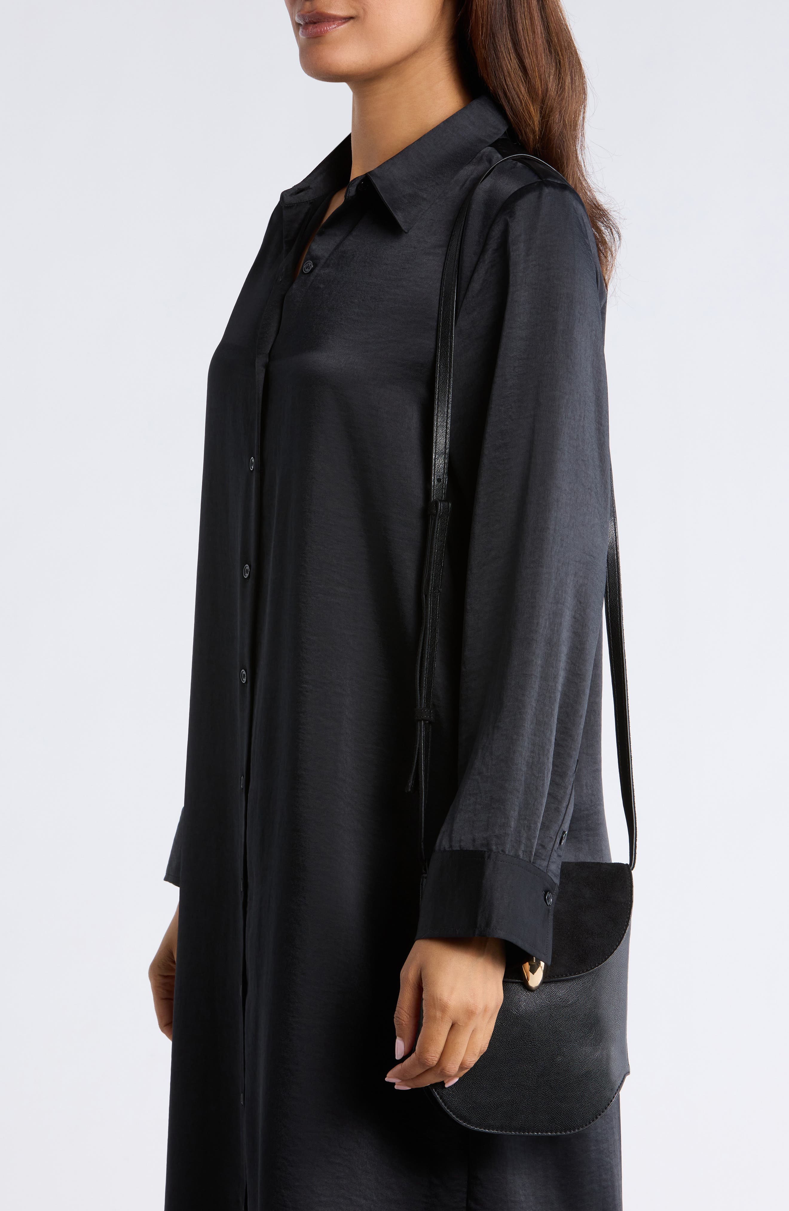 Dolce Vita Perry Top Flap Phone Crossbody Bag, Alternate, color, Black