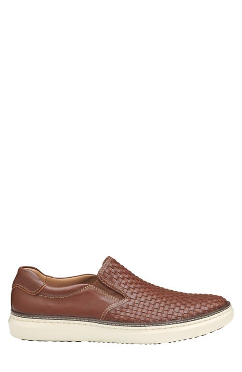 Johnston & Murphy Mcguffey 2 Woven Slip-on Sneaker In Tan Woven Full Grain