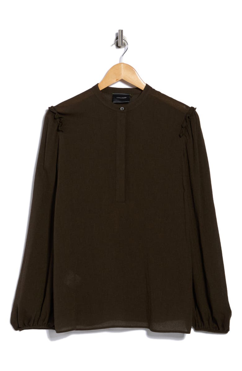 Longchamp Long Sleeve Top, Alternate, color, Khaki