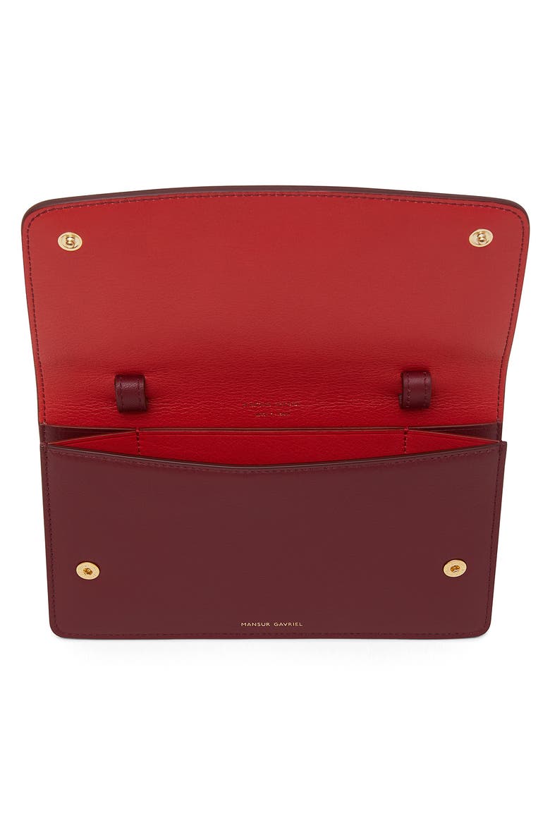 Leather Crossbody Wallet, Alternate, color, CLARET