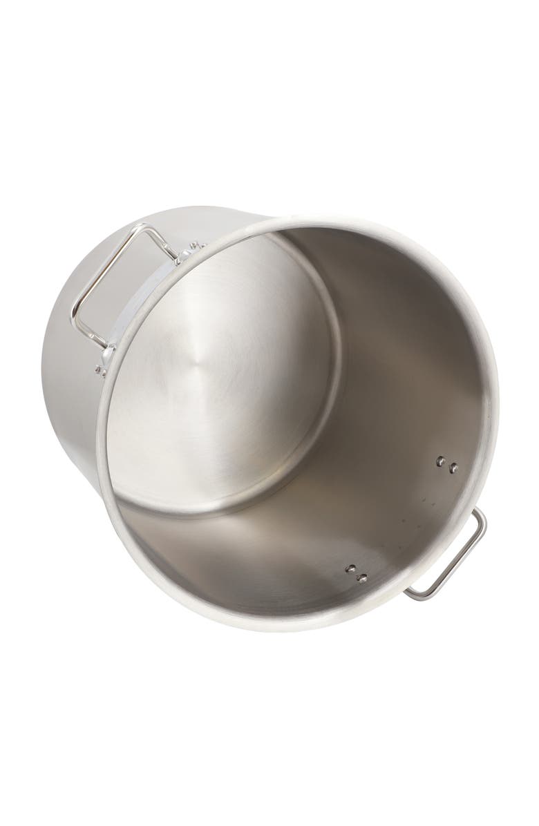 Megachef Professional Kitchen 38.5 Quart Round Stainless Steel Stock Pot with Lid, Alternate, color, Silver