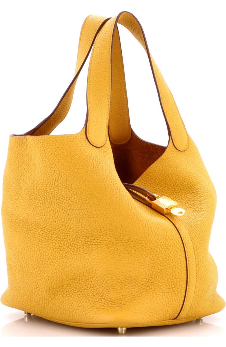 Pre-Owned Hermes Picotin Lock Bag Clemence MM, Alternate, color, Jaune Ambre