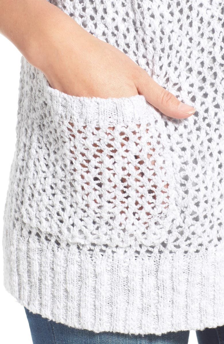 Caslon<sup>®</sup> Open Stitch V-Neck Cardigan, Alternate, color, 