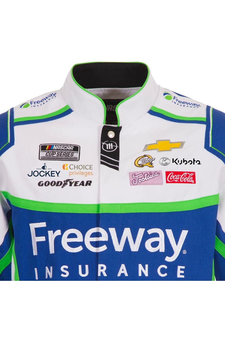 Men's JH Design Royal/White Daniel Suarez Freeway Insurance Full-Snap Twill Uniform Jacket, Alternate, color, Royal
