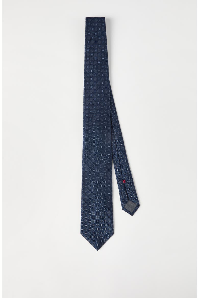 Silk tie with pattern, Alternate, color, Blue