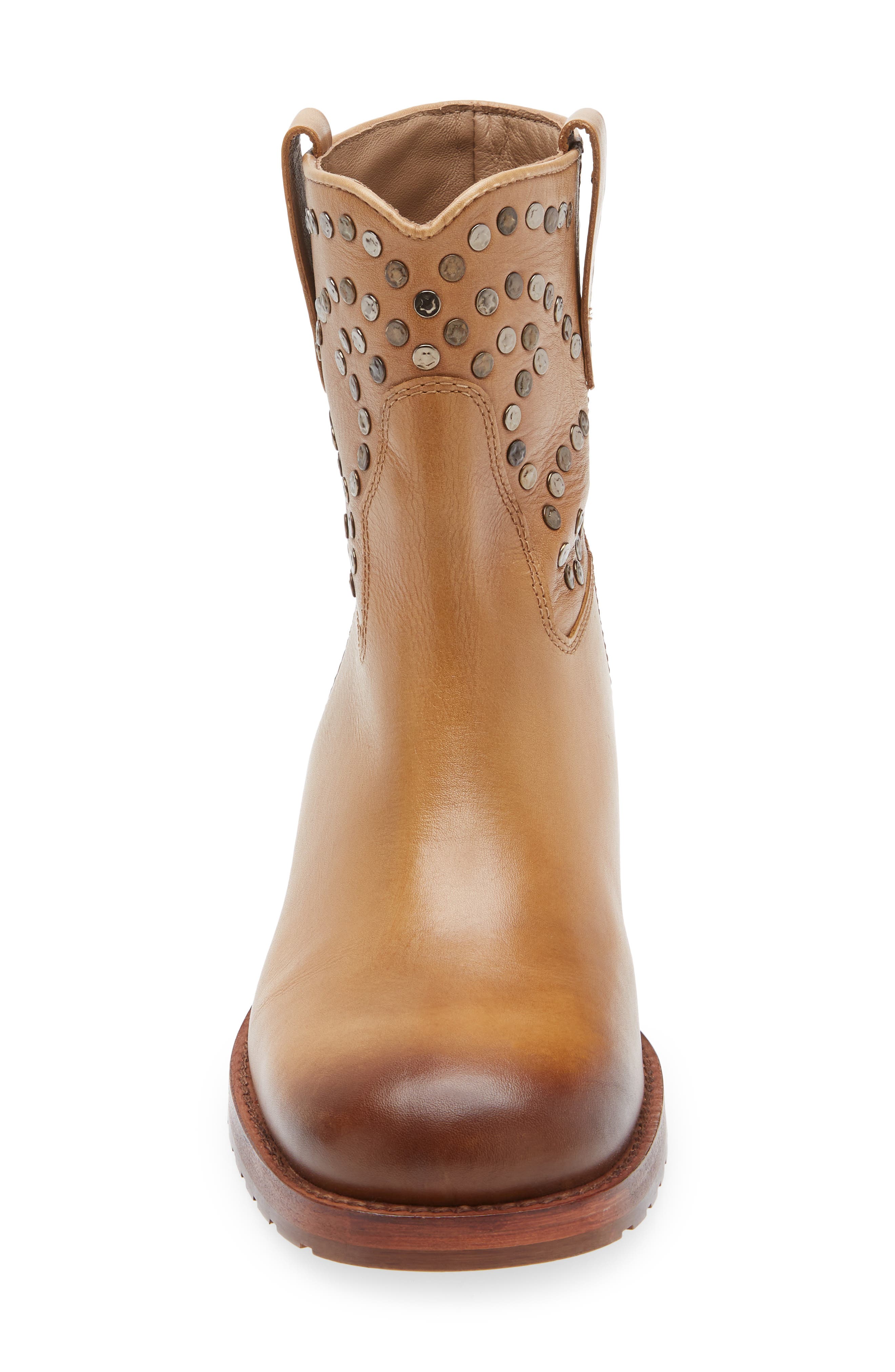 Harmony Studded Bootie, Alternate, color, BISCUIT LEATHER