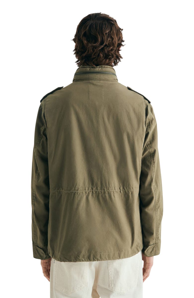 Scalpers Military jacket with concealed hood, Alternate, color, Khaki