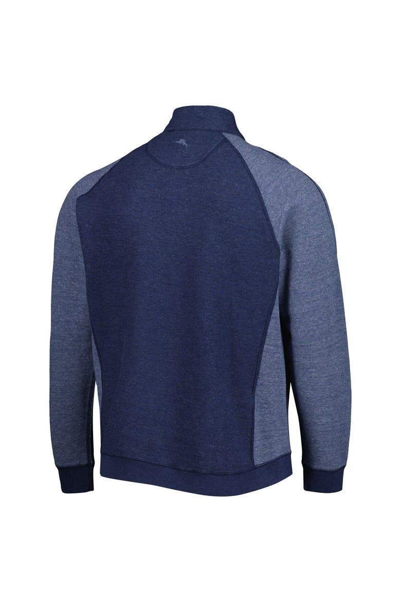 Men's Tommy Bahama Navy Cal Bears Sport Scrimmage Snap Mock Neck Raglan Button-Up Jacket, Alternate, color, Navy