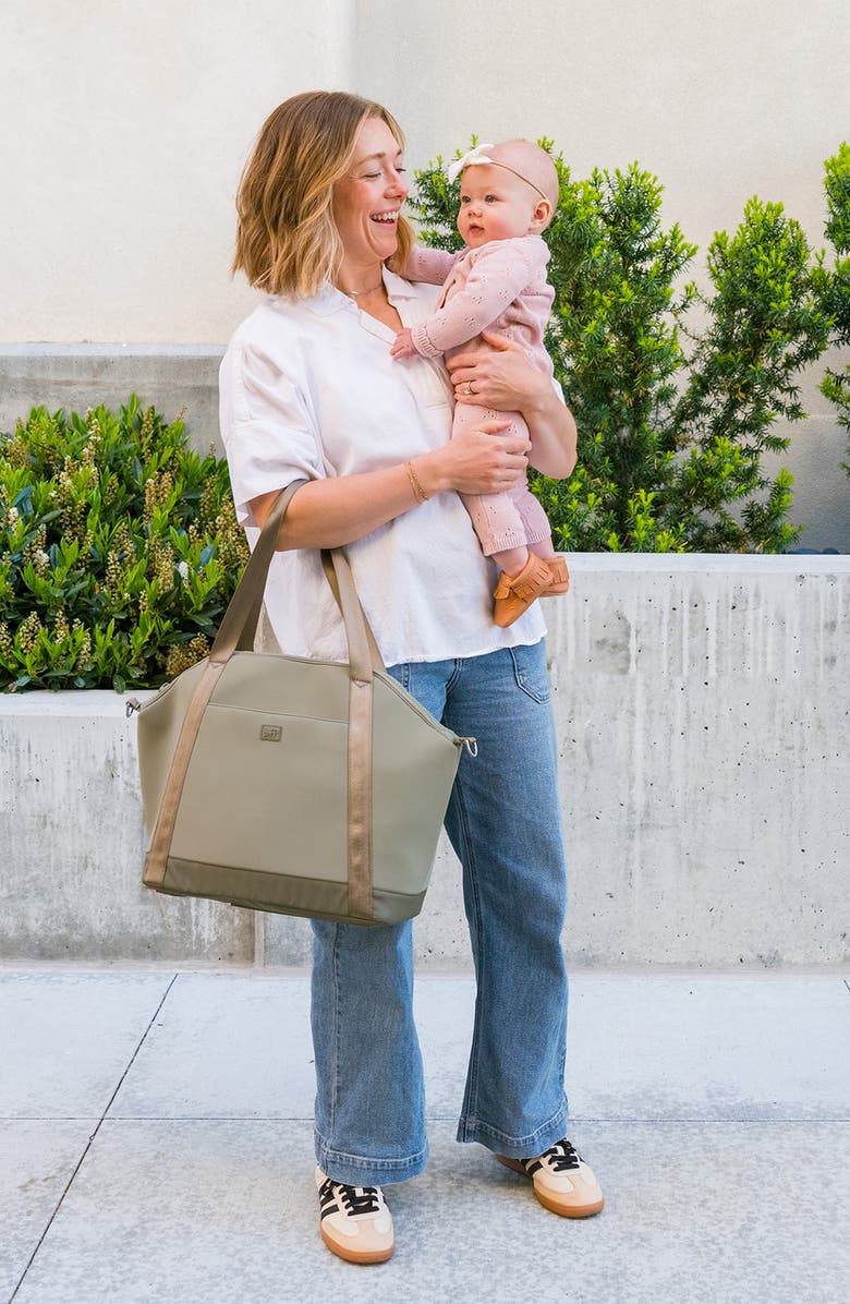 Freshly Picked Aspen Seoul Neoprene Diaper Bag Tote, Alternate, color, Sage