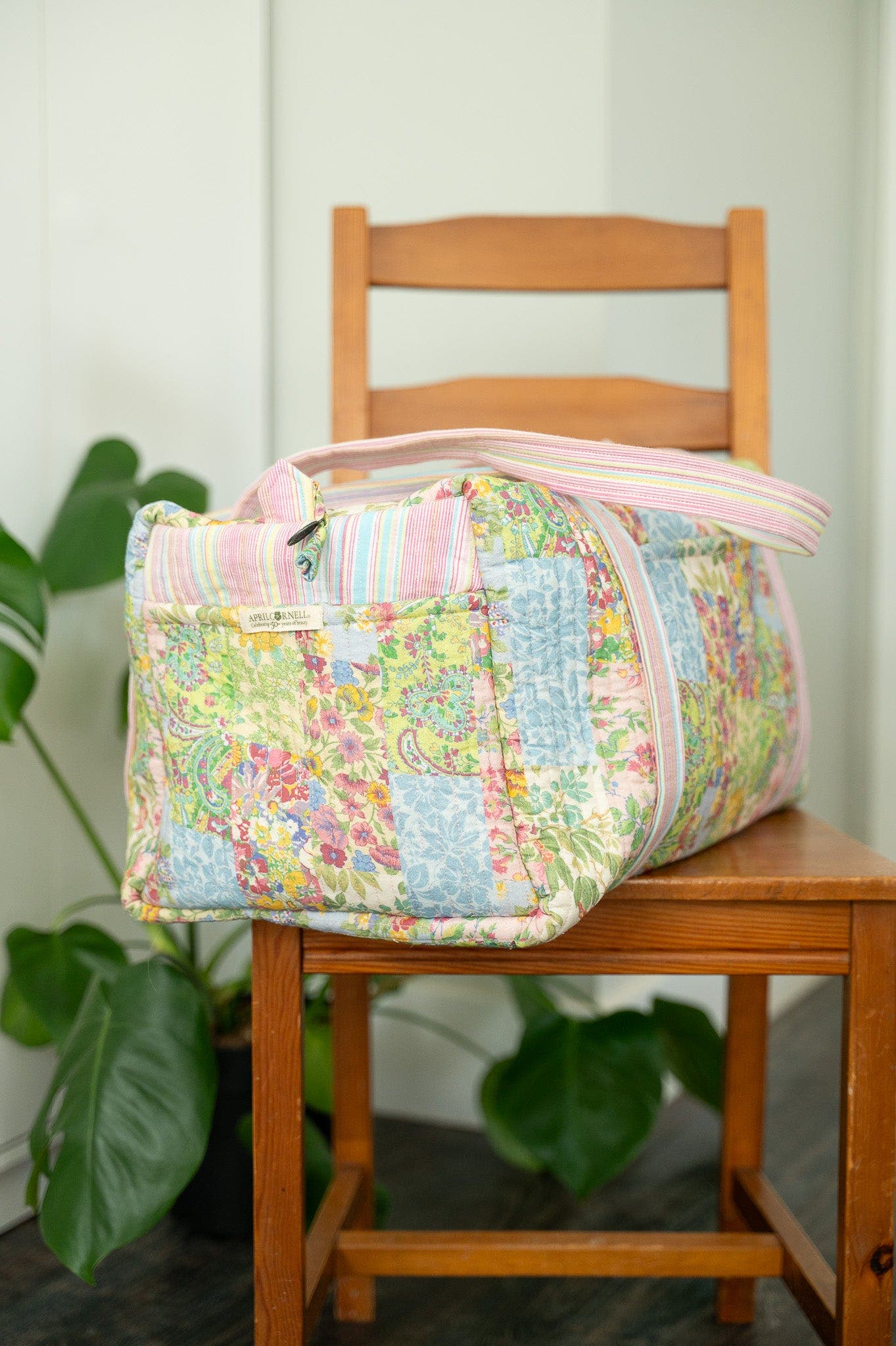 Garden Collage Patchwork Duffle Bag, Alternate, color, Green