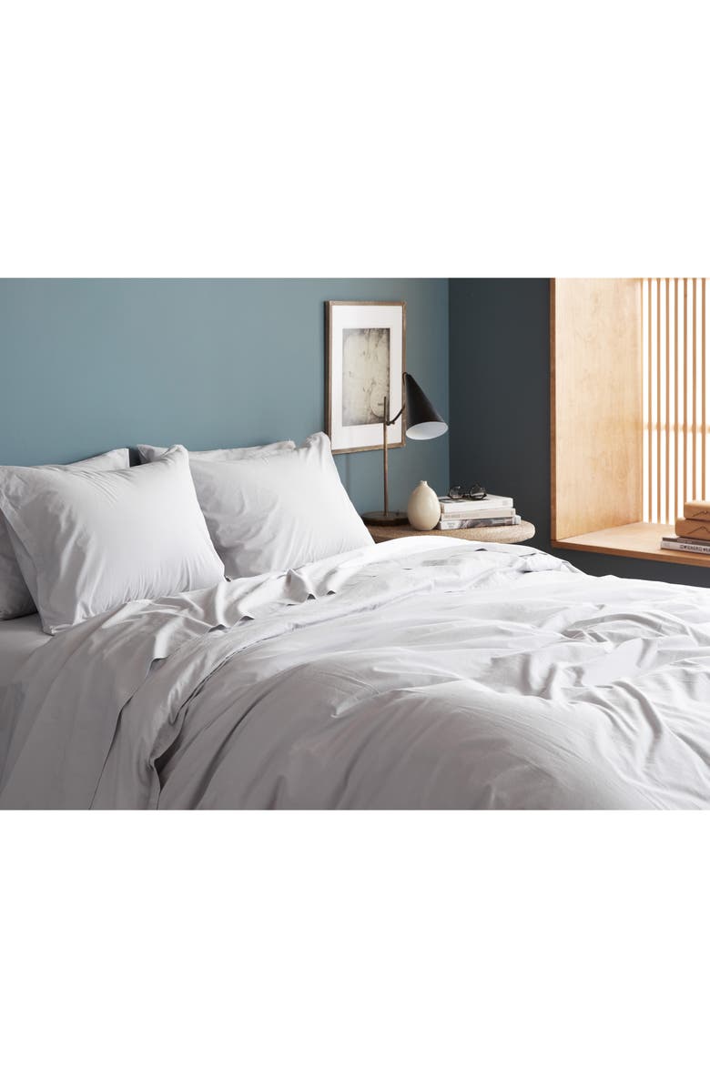 Parachute Percale Sheet Set, Alternate, color, Light Grey