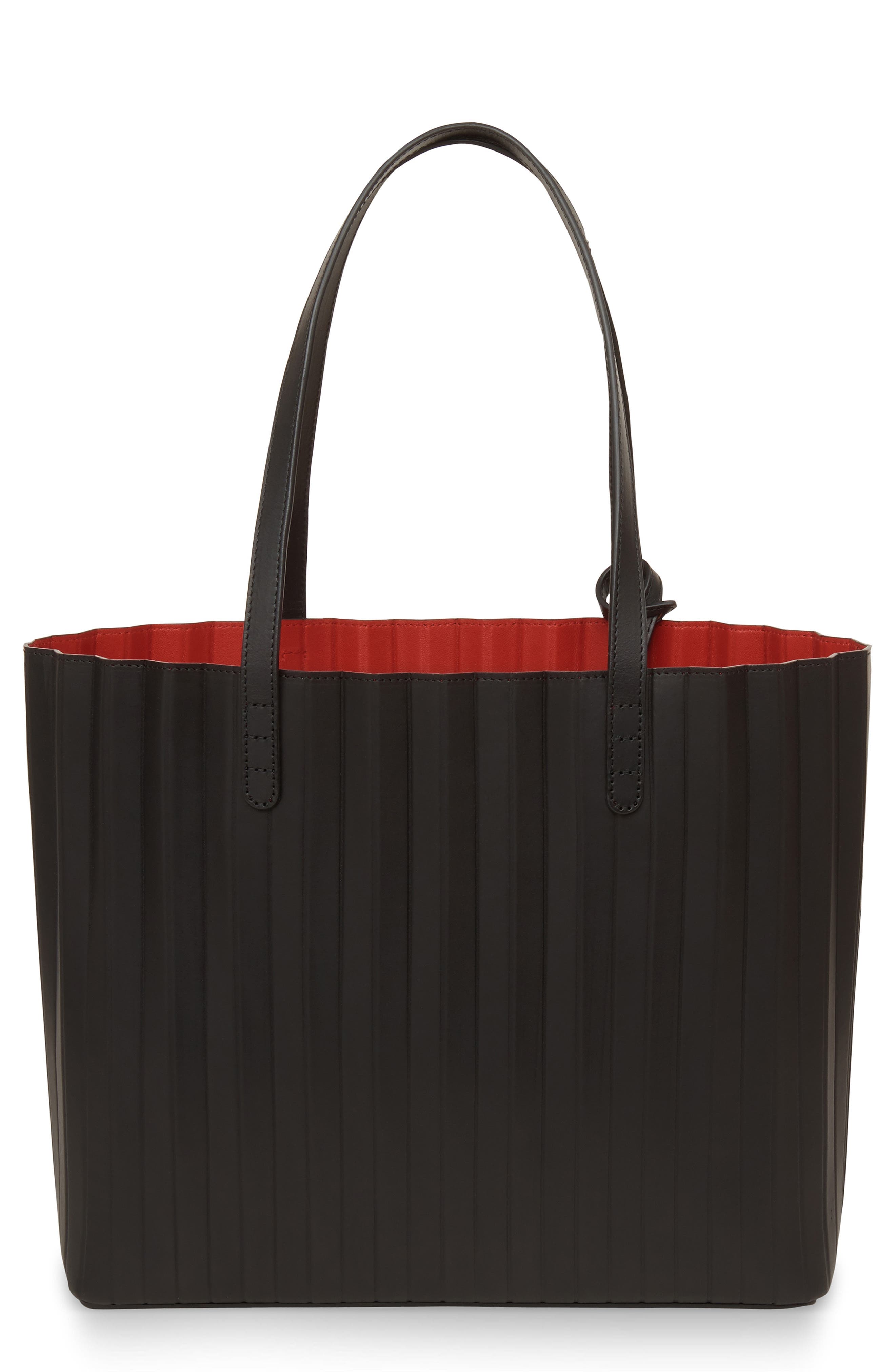 Mansur Gavriel Pleated Leather Tote, Main, color, 