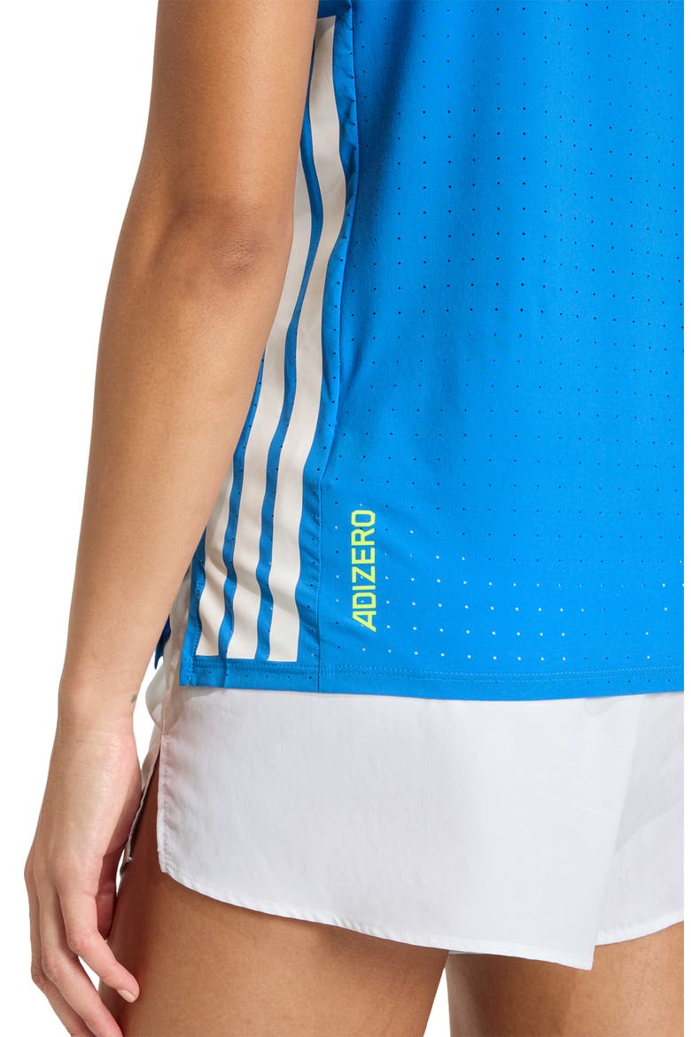 Adizero Running T-Shirt, Alternate, color, RAY BLUE/
