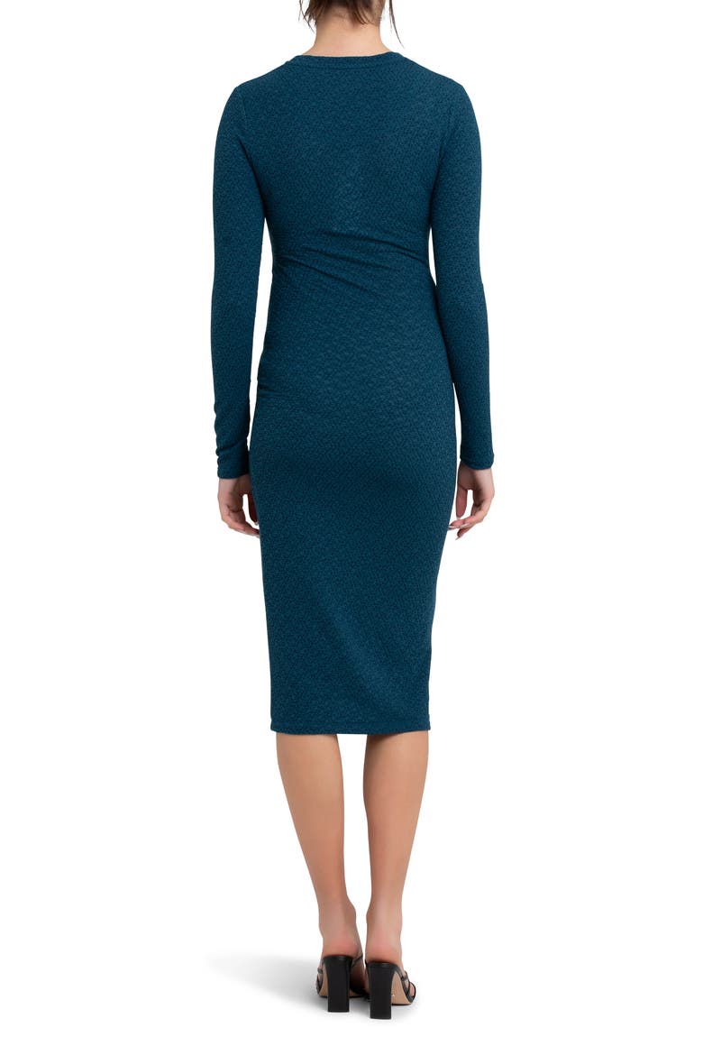 Lola Cross Front Long Sleeve Maternity/Nursing Dress, Alternate, color, PEACOCK