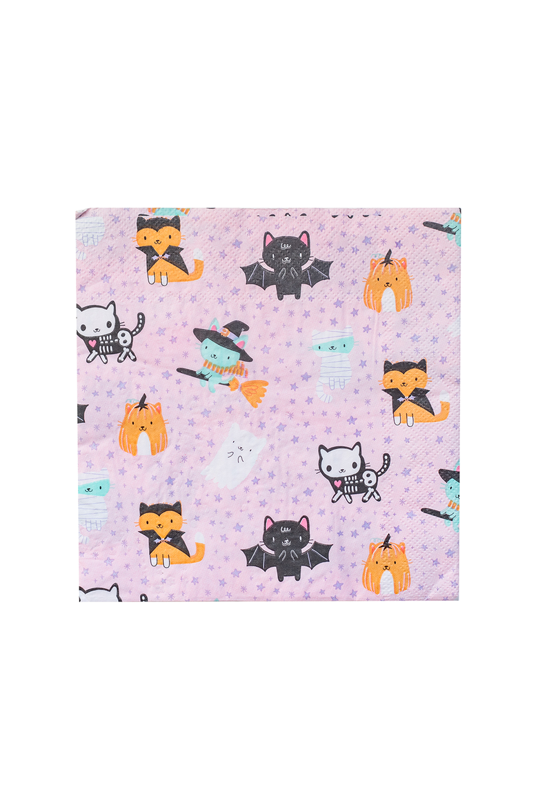 Cat Themed Halloween Large Napkins, Main, color, Assorted Pre-Pack