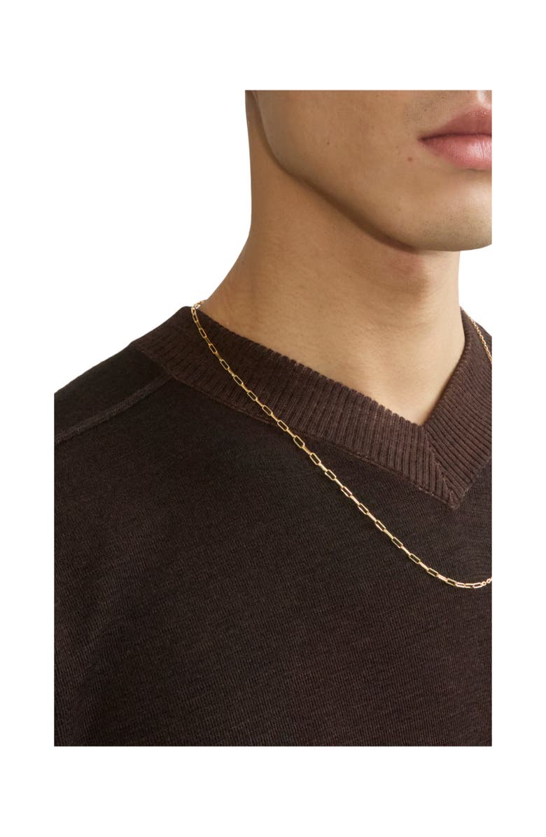 Burberry Shield Necklace, Alternate, color, Gold