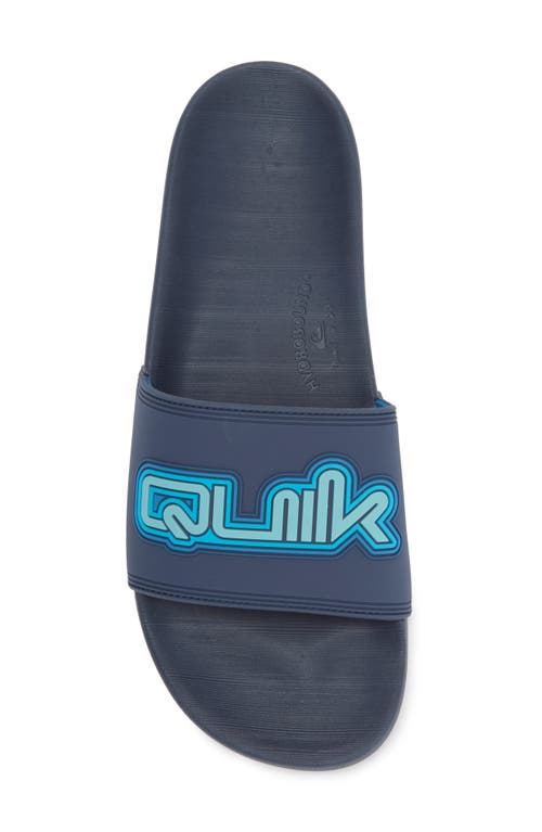 Quiksilver Rivi Wordmark Slide Sandal In Blue