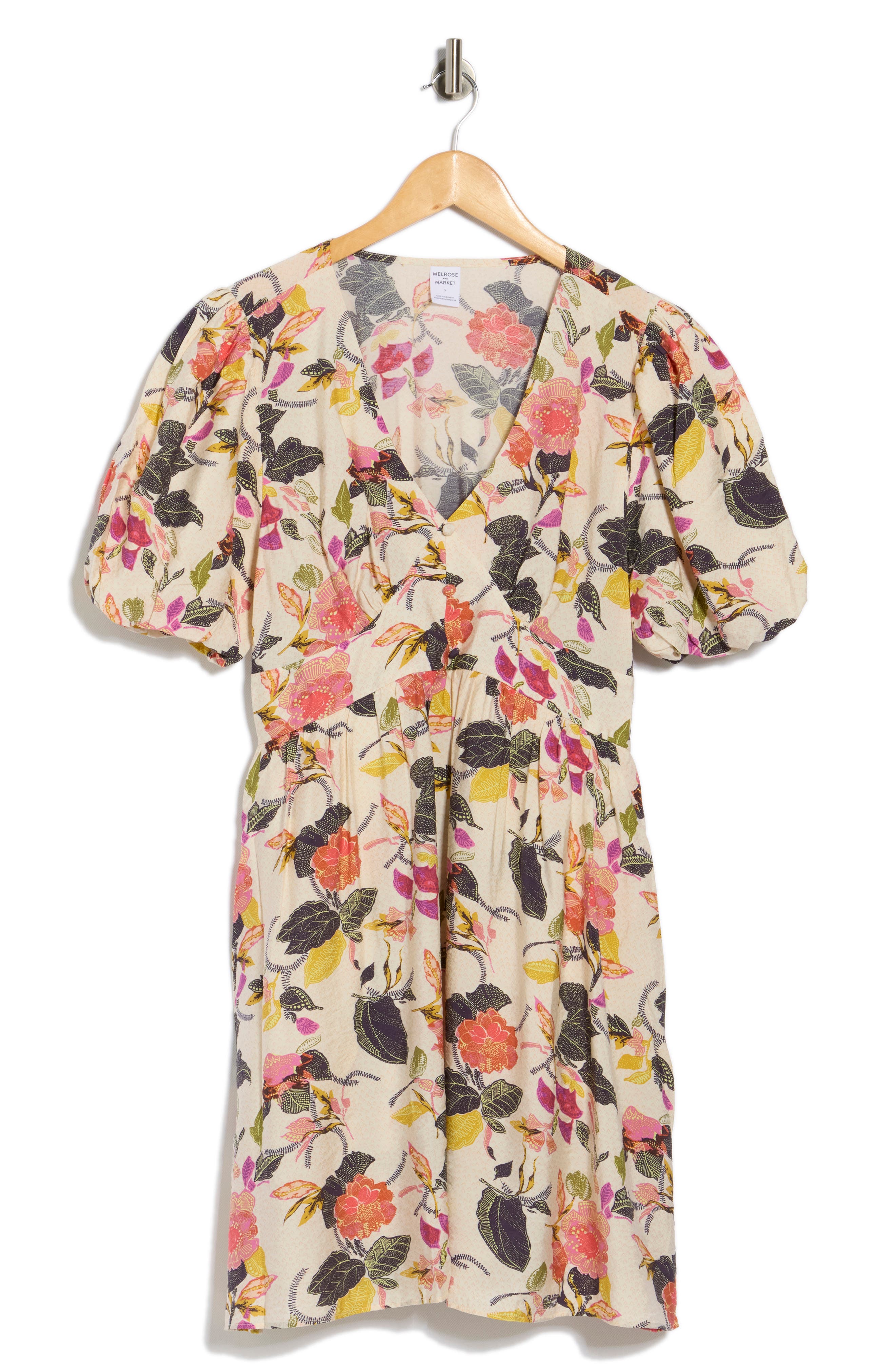 Puff Sleeve Fit & Flare Minidress - image 2