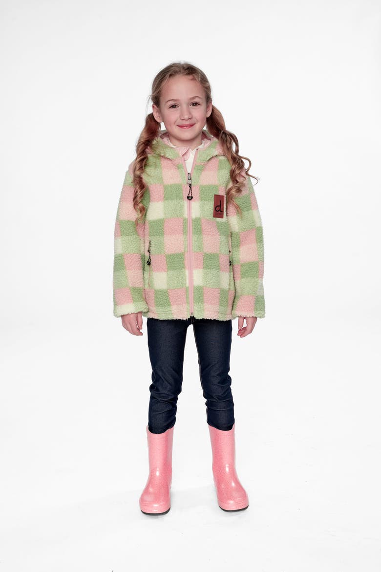 Reversible Mid-Season Fleece Full Zip Hooded Jacket, Alternate, color, Pale Dusty Pink