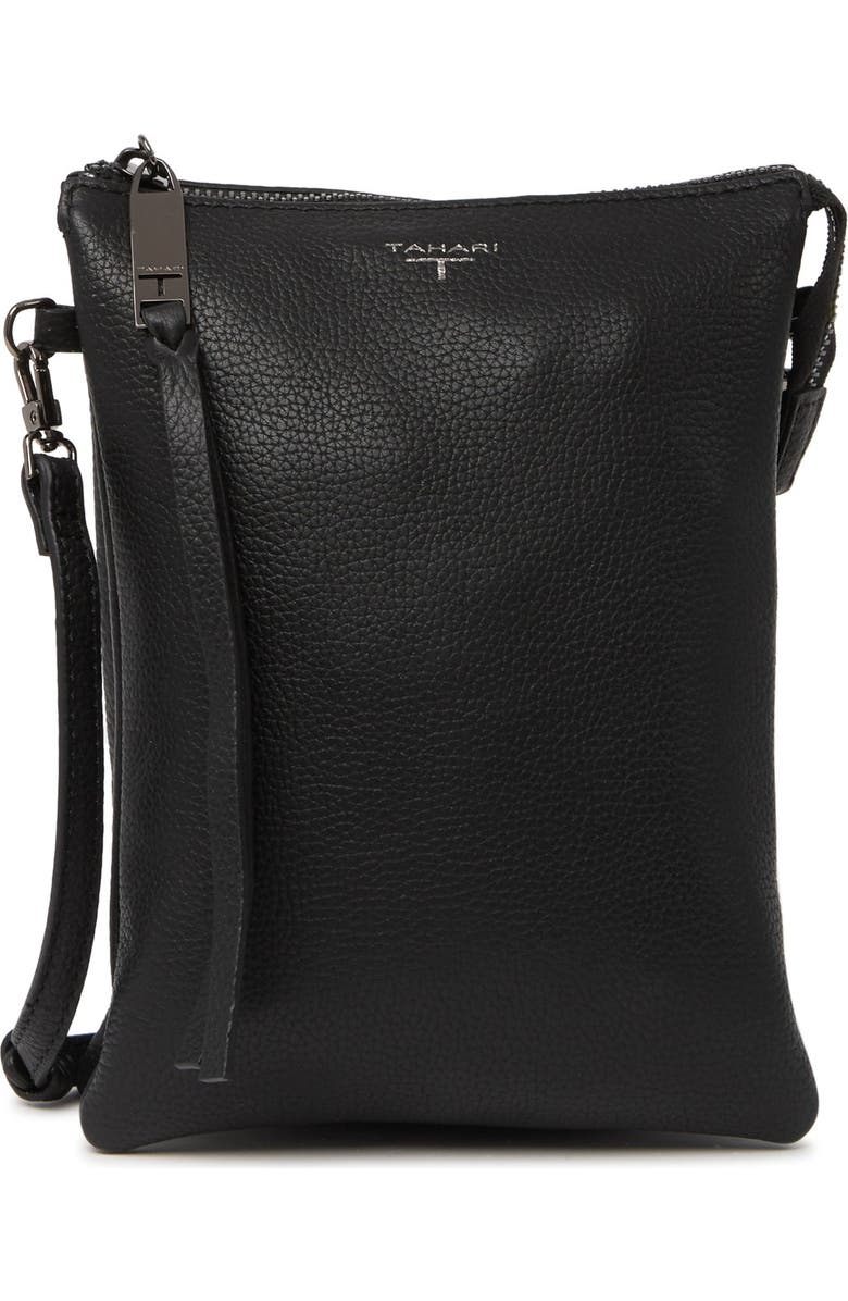 T Tahari Kyrstal Leather Crossbody Bag, Main, color,