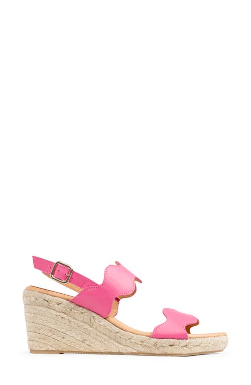 Patricia Green Palm Beach Wedge Sandal In Hot Pink Leather