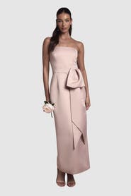 Coast Bandeau Bow-Waist Maxi Dress