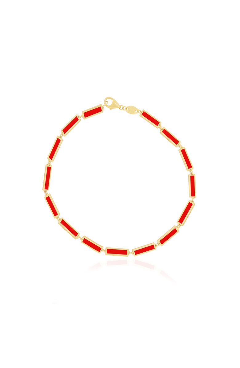 The Lovery Fine Jewelry Coral Bar Bracelet, Main, color, Coral