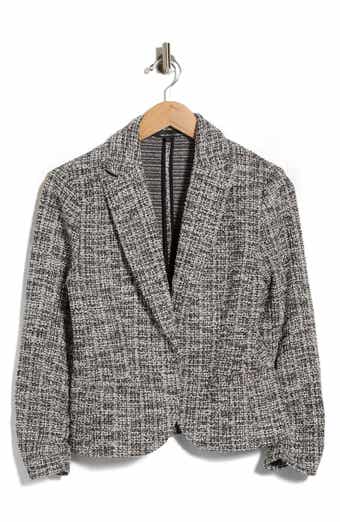 Scrunch Sleeve Bouclé Blazer