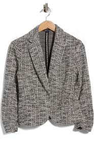 Amanda & Chelsea Scrunch Sleeve Bouclé Blazer